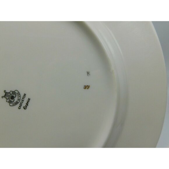 1x  Castleton China Caprice Dinner Plate 10 3/4" Blue Gray Floral Excellent - Picture 11 of 12